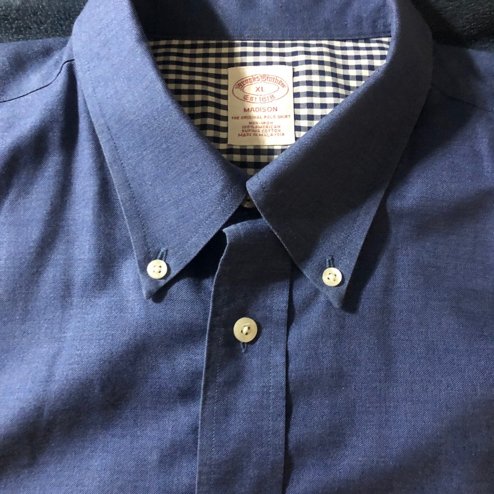 Brooks Brothers French Blue Casual LS button down